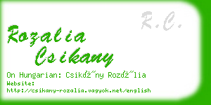 rozalia csikany business card
